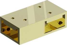 Mexen raccord en T pour supports muraux, doré - 800-09-50