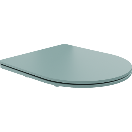 Mexen siège de toilettes à fermeture en douceur slim, duroplast, vert clair mat - 39740048