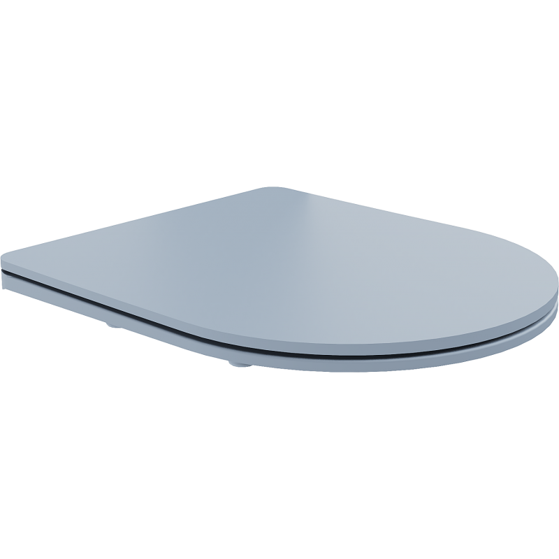 Mexen abattant à fermeture lente slim, duroplast, gris-bleu mat - 39740069