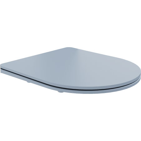 Mexen abattant à fermeture lente slim, duroplast, gris-bleu mat - 39740069