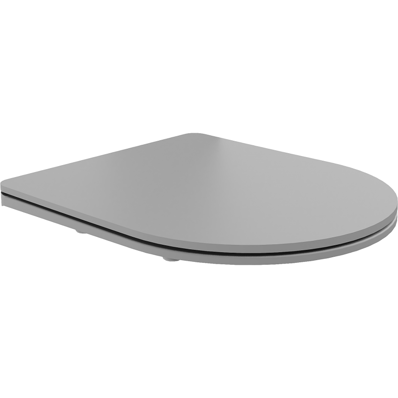 Mexen abattant de toilette à fermeture lente slim, duroplast, gris clair mat - 39740061
