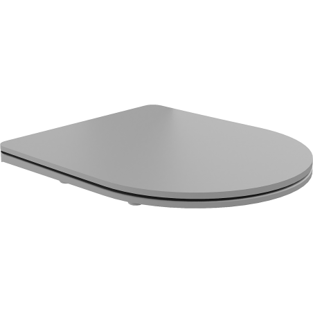 Mexen abattant de toilette à fermeture lente slim, duroplast, gris clair mat - 39740061