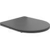 Mexen siège de toilette à descente lente slim, duroplast, gris foncé mat - 39740071