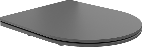Mexen siège de toilette à descente lente slim, duroplast, gris foncé mat - 39740071