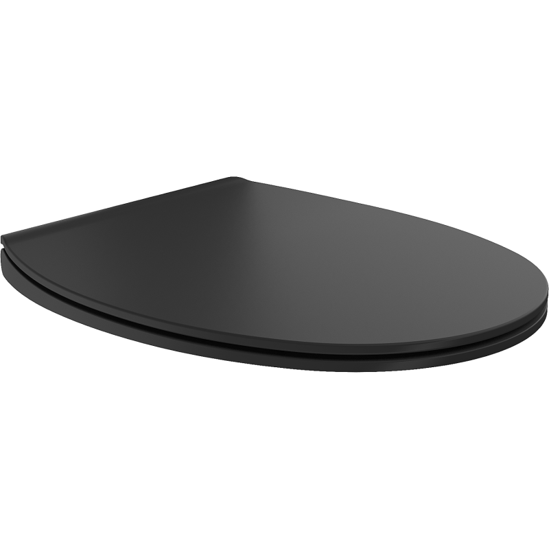 Mexen Egg abattant à fermeture lente et slim, duroplast, noir mat - 39243085