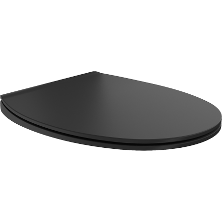 Mexen Egg abattant à descente lente slim, duroplast, noir mat - 39243085
