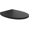 Mexen Egg abattant à descente lente slim, duroplast, noir mat - 39243085