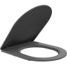 Mexen siège de toilette à descente lente slim, duroplast, gris foncé mat - 39740071