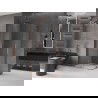 Mexen Velar L Duo cabine de douche coulissante 90 x 80 cm, transparent, or rose - 871-090-080-02-03-60