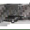 Mexen Velar L Duo cabine de douche coulissante 90 x 80 cm, transparent, or brossé - 871-090-080-02-03-55