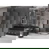Mexen Velar L Duo cabine de douche coulissante 100 x 90 cm, transparent, noir - 871-100-090-02-03-70