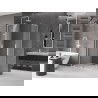 Mexen Velar L Duo cabine de douche coulissante 100 x 90 cm, givrée, blanche - 871-100-090-02-33-20