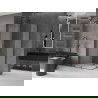 Mexen Velar L Duo cabine de douche coulissante 100 x 90 cm, givrée, gun gray brossé - 871-100-090-02-33-66
