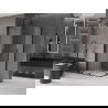 Mexen Velar L Duo cabine de douche coulissante 90 x 80 cm, givrée, noire - 871-090-080-02-33-70