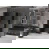 Mexen Velar L Duo cabine de douche coulissante 90 x 80 cm, graphite, or - 871-090-080-02-43-50