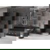 Mexen Velar L Duo cabine de douche coulissante 100 x 90 cm, graphite, or rose - 871-100-090-02-43-60
