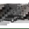Mexen Velar L Duo cabine de douche coulissante 100 x 90 cm, graphite, gris brossé - 871-100-090-02-43-66