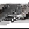 Mexen Velar paroi de douche coulissante Walk-in 140 x 200 cm, graphite 8 mm, blanc - 871-140-000-43-20