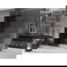 Mexen Velar paroi de douche rétractable Walk-in 140 x 200 cm, graphite 8 mm, gun metal - 871-140-000-43-95