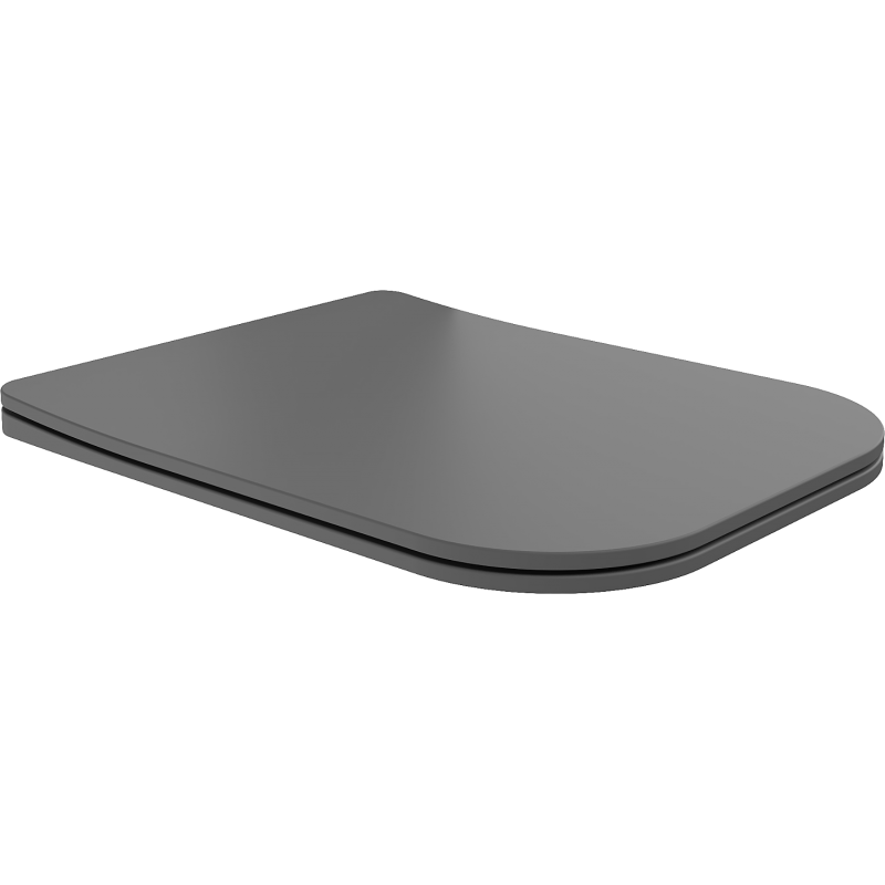 Mexen Teo siège de toilette à descente lente slim, duroplast, gris foncé mat - 39840071