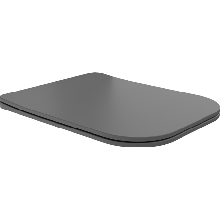Mexen Teo siège de toilette à descente lente slim, duroplast, gris foncé mat - 39840071