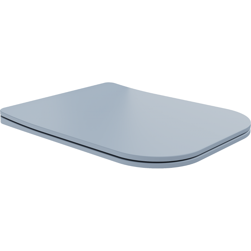 Mexen Teo abattant à descente lente, slim, duroplast, gris-bleu mat - 39840069