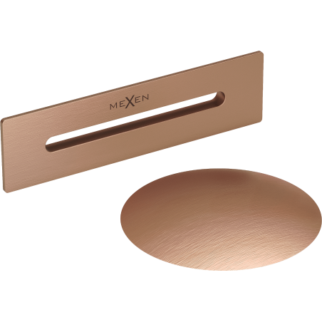 Mexen Uni vidage avec trop-plein pour baignoire autoportante, cuivre brossé - 5100-65
