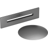 Mexen Uni bouchon avec trop-plein pour baignoire autoportante, gun gray brossé - 5100-66