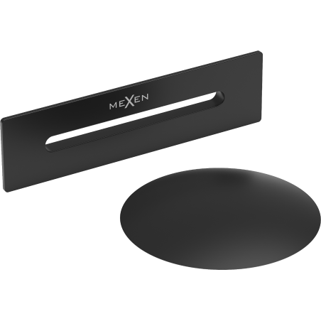 Mexen Uni bouchon avec trop-plein pour baignoire autoportante, noir - 5100-70