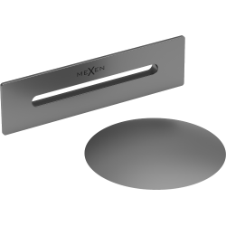 Mexen Uni bonde avec trop-plein pour baignoire autoportante, gun metal - 5100-95