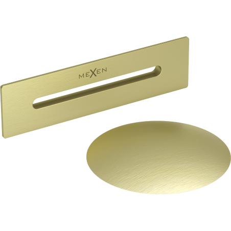 Mexen Uni clapet avec trop-plein pour baignoire autoportante, or brossé - 5100-55