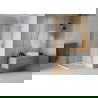 Mexen Rio cabine de douche carrée 80 x 80 cm, transparent, chrome + receveur plat, blanc - 860-080-080-01-00-4010