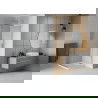 Mexen Rio cabine de douche carrée 90 x 90 cm, transparent, chrome + receveur Flat, blanc - 860-090-090-01-00-4010