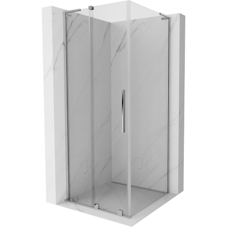 Cabine de douche coulissante Mexen Velar L 100 x 100 cm, transparent, chrome - 871-100-100-03-01