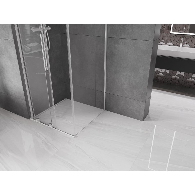Mexen Velar L cabine de douche coulissante 110 x 110 cm, transparent, chrome - 871-110-110-03-01