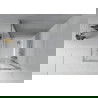 Mexen Rio cabine de douche carrée 70 x 70 cm, rayures, chrome + receveur plat, blanc - 860-070-070-01-20-4010