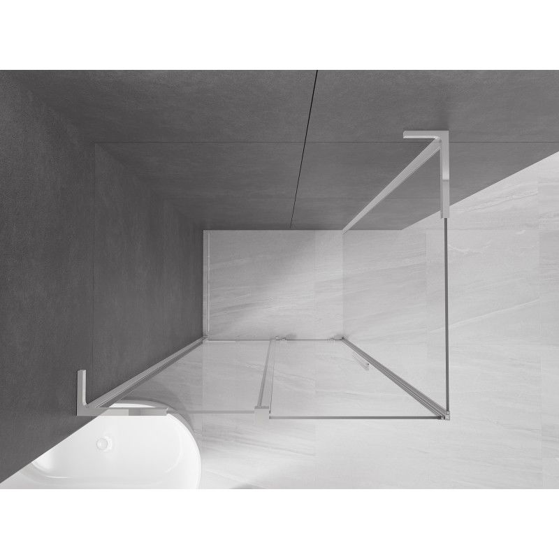 Mexen Velar L cabine de douche coulissante 90 x 120 cm, transparent, chrome - 871-090-120-03-01