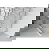 Cabine de douche carrée Mexen Rio 80 x 80 cm, bandes, chrome + receveur Plat, blanc - 860-080-080-01-20-4010