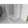Mexen Rio cabine de douche carrée 70 x 70 cm, givrée, chrome + receveur Flat, blanc - 860-070-070-01-30-4010