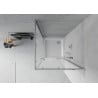 Mexen Rio cabine de douche carrée 70 x 70 cm, givrée, chrome + receveur Flat, blanc - 860-070-070-01-30-4010