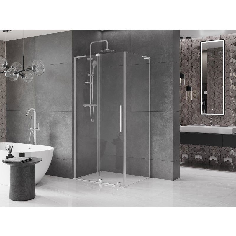 Mexen Velar L cabine de douche coulissante 120 x 110 cm, transparent, chrome - 871-120-110-03-01