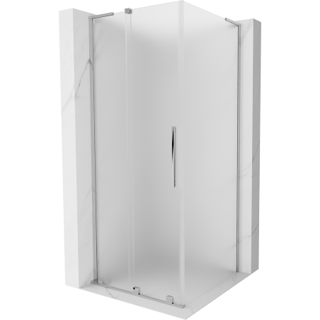 Mexen Velar L cabine de douche coulissante 100 x 100 cm, givrée, chromée - 871-100-100-33-01