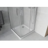 Mexen Rio cabine de douche carrée 80 x 80 cm, givré, chrome + receveur plat, blanc - 860-080-080-01-30-4010