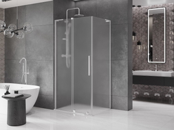 Mexen Velar L cabine de douche coulissante 90 x 85 cm, givre, chrome - 871-090-085-33-01