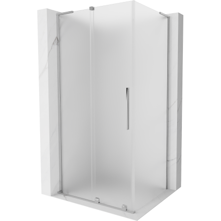 Cabine de douche coulissante Mexen Velar L 120 x 85 cm, givrée, chrome - 871-120-085-33-01