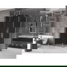 Mexen Velar L cabine de douche coulissante 90 x 100 cm, graphite, chrome - 871-090-100-43-01