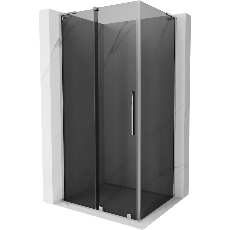 Mexen Velar L cabine de douche coulissante 100 x 120 cm, graphite, chrome - 871-100-120-43-01