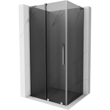 Mexen Velar L cabine de douche coulissante 120 x 75 cm, graphite, chrome - 871-120-075-43-01