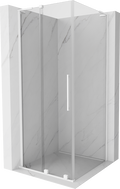 Mexen Velar L cabine de douche coulissante 100 x 100 cm, transparent, blanc - 871-100-100-03-20