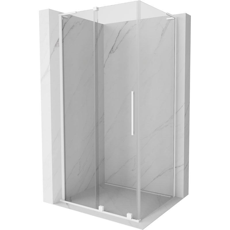Mexen Velar L cabine de douche coulissante 120 x 70 cm, transparent, blanc - 871-120-070-03-20